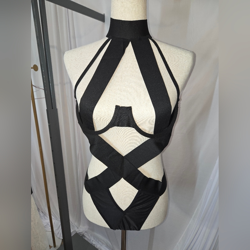 NEW*  Black Strappy Bodysuit
